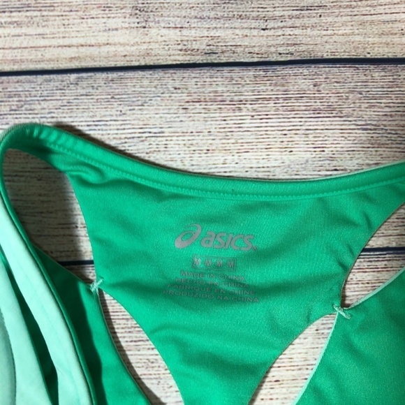 ASICS Green Fitted Tank Top Size M - Picture 3 of 5